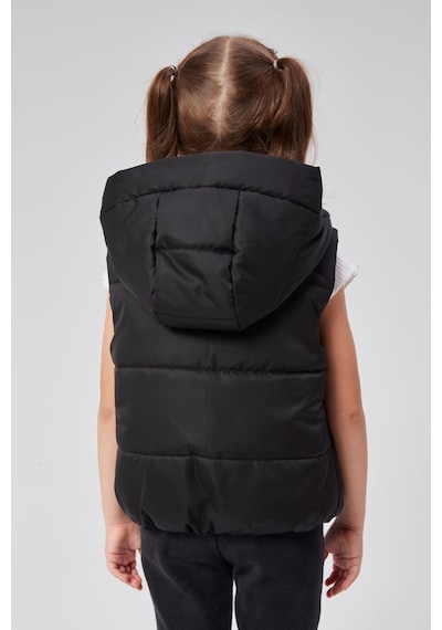 Benitto Kids Kapüşonlu Kız Çocuk Şişme Yelek 51307 Siyah