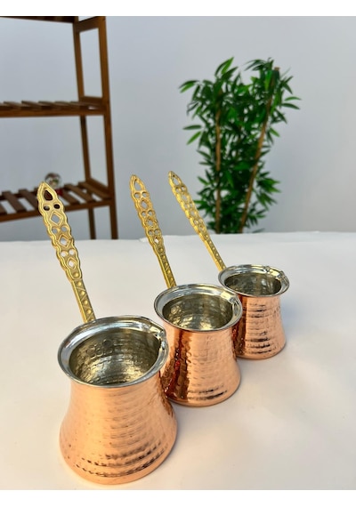 Favora 3 Lü Bakır Cezve Seti