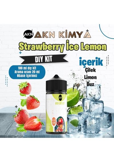 Strawberry Ice Lemon Dıy Kit Çilek Limon Buz Gıda Aroması %20 Oranda Aroma İçerir Hazır Değildir 100 Ml