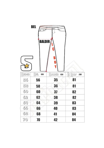 Starbattal Büyük Beden Kot Pantolon Power Lycra Comero 11914 Mavı Mavi