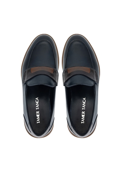 Tamer Tanca Erkek Hakiki Deri Lacivert Loafer Ayakkabı 1171 295-01 Erk Ayk Y26 Lacı/khv/taba Dr