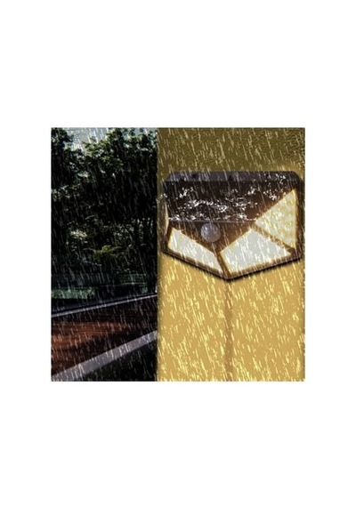 Led Güneş Enerjili Solar Duvar Apliği - 1200 Lümen Hareket Sensörlü 3 Modlu Bahçe Aydınlatması Hero Led Solar D Çok Renkli