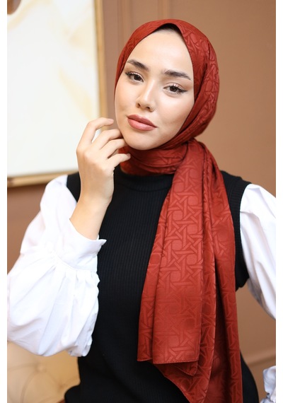 Silk Home Deluxe Şal 40003-12 Kiremit
