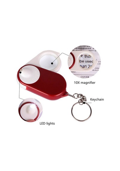El Tipi Led Işıklı Anahtarlık Büyüteç 10X Lens Best Bst-J106