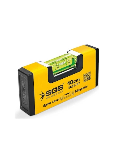 Sgs1707 Alüminyum Mıknatıslı Mini Su Terazisi 10cm 10