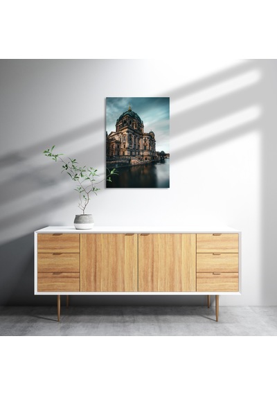 Cakasepetim Nehir Kıyısındaki Berlin Katedrali Ahşap Mdf Tablo
