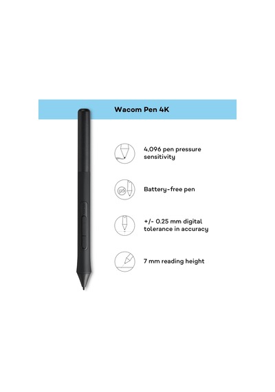 Intuos Medium Çizim Tableti, Çizim Ve Fotoğraf Düzenleme İçin Tablet, Basınca Duyarlı Kalemli, Siyah, Ev Ofis Ve E-öğrenme İçin İdeal
