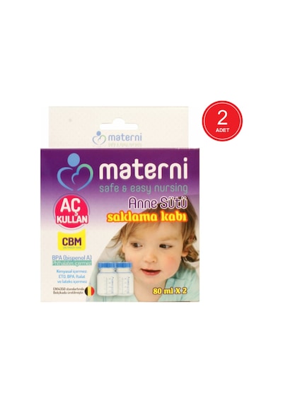 Materni Biberon Süt Saklama Kabı 2 x 80 ML