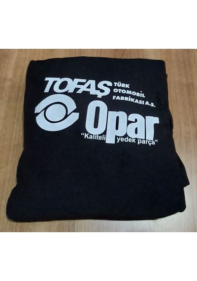 Araç Koltuk Kılıfı Penye Kumaş Tofaş Yazılı Siyah 1 Takım