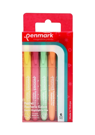 Penmark Kalem Tipi Fosforlu Kalem 6'lı Bristol Pastel 103 Ivory