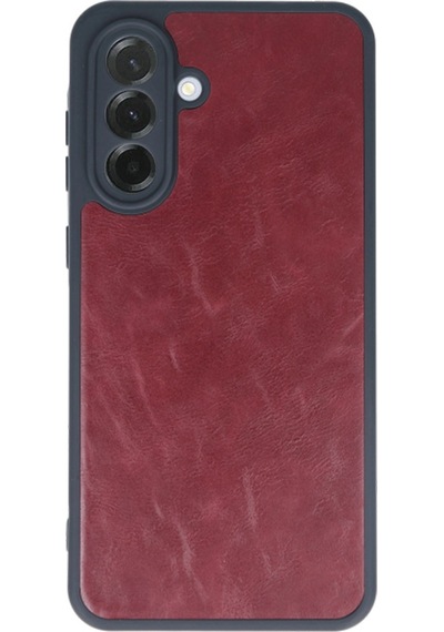 Samsung Uyumlu Galaxy A56 Kılıf Aras Deri Kapak Bordo