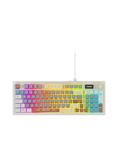 Everest Kb-79 Sılent Pro Gri Mavi/gri/kahve Sessiz Rgb Q Membrane Oyuncu Klavyesi