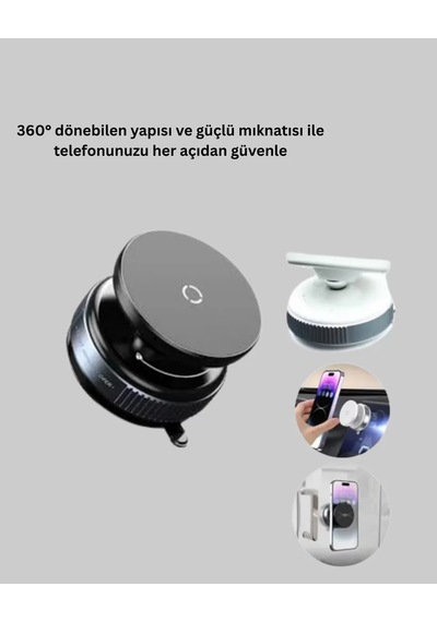 Vakumlu Manyetik Araç İçi Telefon Standı 3344604