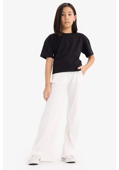 DeFacto Kız Çocuk Wide Leg Geniş Paça Pantolon E1836A825SMER85 Ekru