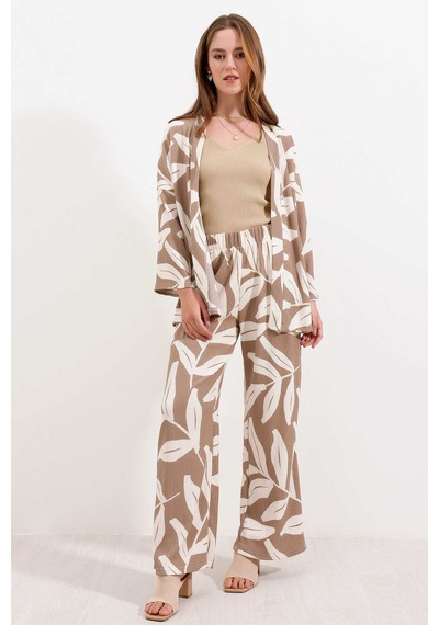 Bigdart Gabria Desenli Kimono Takım Vizon