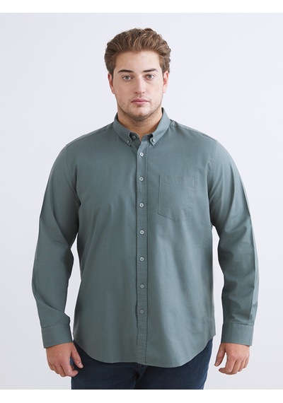 Lcwaıkıkı Classic Yeşil Regular Fit Uzun Kollu Oxford Erkek Gömlek