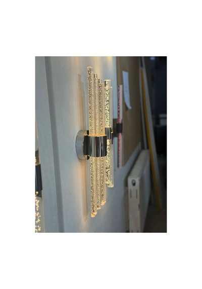 Matrix 8 Led Duvar Apliği Modern Ve Şık Tasarım Aplik Gümüş Gövde Günışığı Led Gümüş