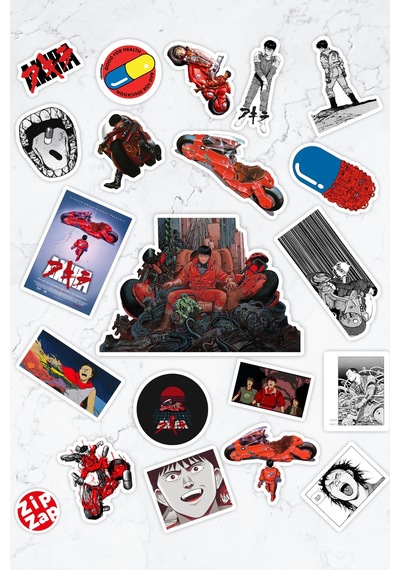 Akira Anime Sticker Paketi 20 Adet Çok Renkli