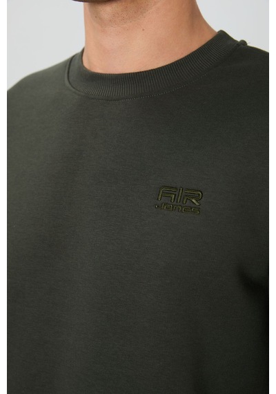Air Jones Tommy Life Omar Haki Şardonlu Erkek Sweatshirt - 88137 Haki