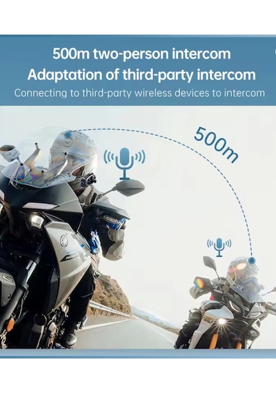 Vtn-q29 Motosiklet Kask Bluetooth Kulaklık 1080p Kamera Geniş Açı Su Geçirmez Intercom