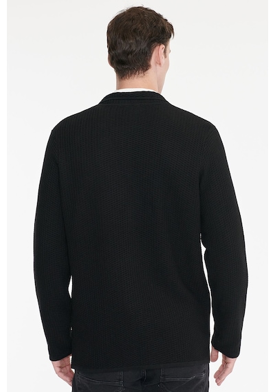 Ac&co Erkek Sıyah Pamuklu Standart Fit Normal Kesim Mono Yaka Torba Cepli Jakarlı Triko Ceket Siyah Ac&co Erkek Sıyah Pamuklu Standart Fit Normal Kesim Mono Yaka Torba Cepli Jakarlı Triko Ceket Siyah