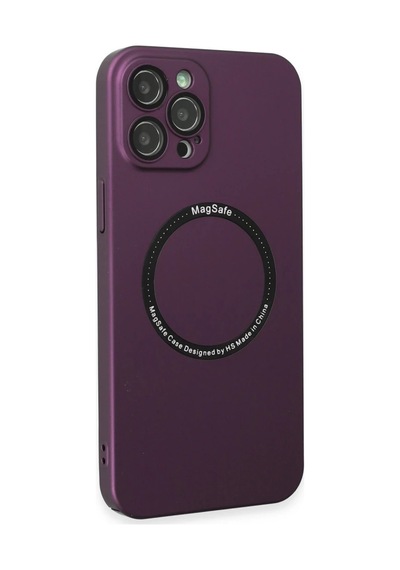 Apple Apple Uyumlu iPhone 12 Pro Kılıf Jack Magneticsafe Lens Silikon - Mürdüm 0.2M-Çok Renkli