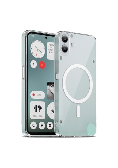 Caseonn Nothing Cmf Phone 1 Kılıf Kablosuz Şarj Özellikli Sararmaz Kristal Sert Kapak Şeffaf