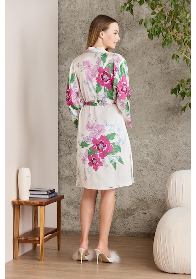 Pierre Cardin Saten Emprime Gecelik & Sabahlık Takım - 2415 001