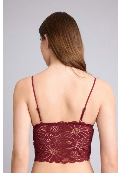 Defacto Dantelli Dantel Kaplı Pedli Balensiz Bralet G7763ax26spbr115 Bordo-br115