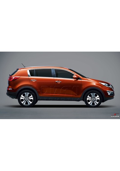 S-Dizayn  Kia Sportage Krom Cam Üst Çıtası 4 Prç 2010-2015