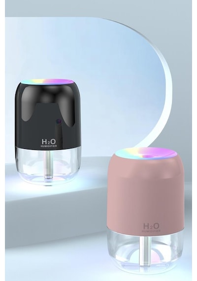 Torima H6 Pembe 200ml Ultrasonik Renkli Hava Nemlendirici Buhar Makinesi Ve Aroma Difüzörü