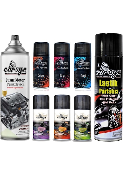 Lastik Parlatıcı Motor Temizleyici Klima Temizleyici Koku Ebrayn
