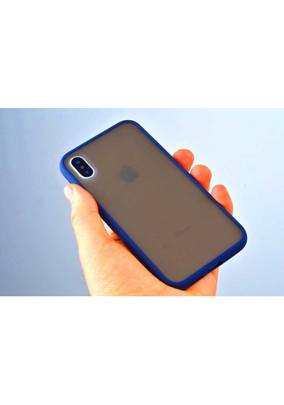 Apple Uyumlu iPhone XS Max 6.5 Kılıf Fri Mat Yüzey Renkli Kenar Kılıf