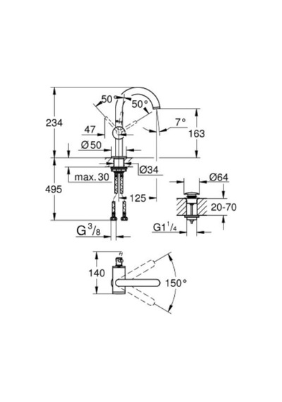 Atrio Lavabo Bataryası 1/2" M-boyut - 24363al0 Diğer