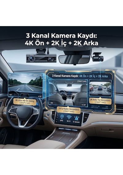 Rover Star Rs-dx Dash Kamera 4k+2k+2k