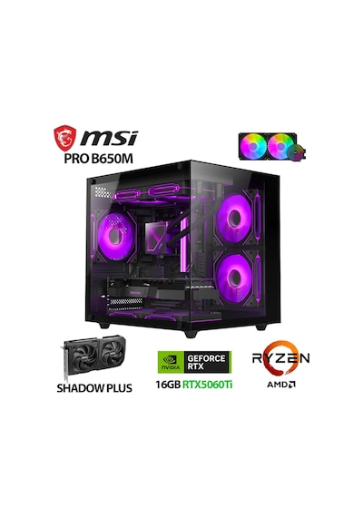 Xaser FORCE X10 R7 7800X3D 32 GB 1 TB M.2 Nvme SSD 16 GB RTX5060 Tİ Free Dos Masaüstü Oyuncu Bilgisayarı