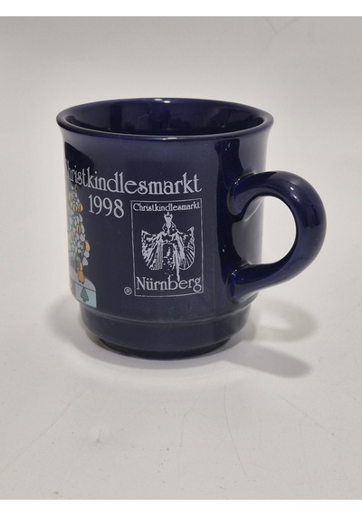 Vintage Nürnberg Christkindlesmarkt Tasarımlı Porselen Kupa 9cm 004 Çok Renkli