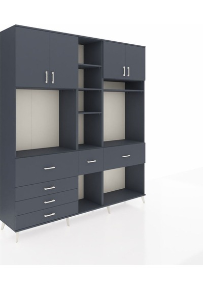 Hyperion Dolap 11 Raflı 6 Çekmeceli 4 Kapaklı 220x44x243 Antrasit-antrasit/antrasit Antrasıt/antrasıt - Antrasıt Hyperion Dolap 11 Raflı 6 Çekmeceli 4 Kapaklı 220x44x243 Antrasit-antrasit/antrasit Antrasıt/antrasıt - Antrasıt