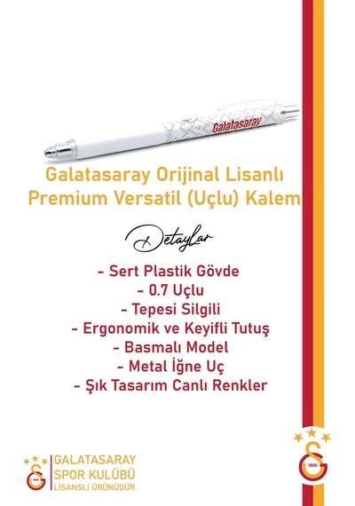 Galatasaray Premium Versatil Uçlu Kalem 0.7 Kutulu
