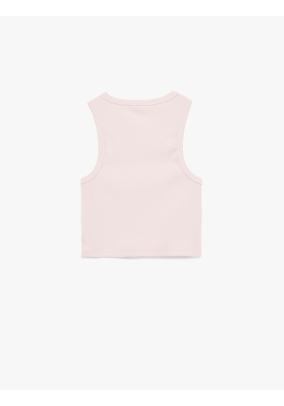 Koton Bisiklet Yaka Kolsuz Slim Fit Pamuklu Atlet Pembe 6sal30059ık Gül