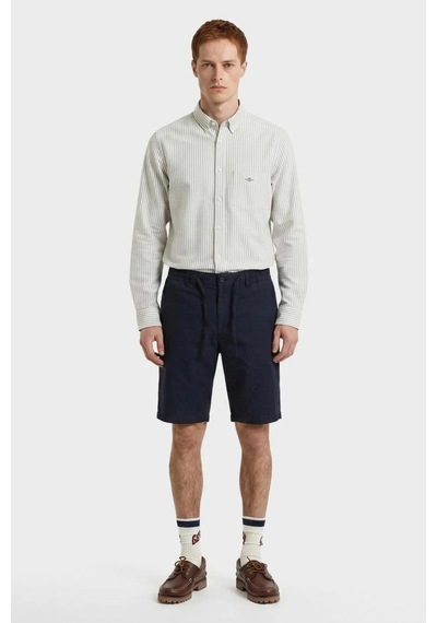Gant Erkek Yeşil Regular Fit Çizgili Logolu Gömlek-15241