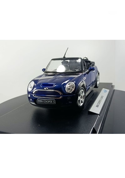 Welly 1:18 Mini Cooper S Cabrio Lacivert Model Araba