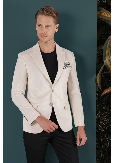 Efor C 651 Ceket Slim Fit Taş Casual Taş
