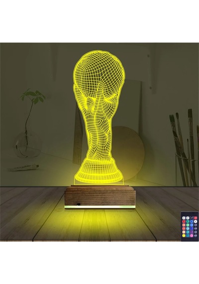 Luvivia Futbol Fifa Kupası 3d Lamba - Masa Gece Lambası Şeffaf