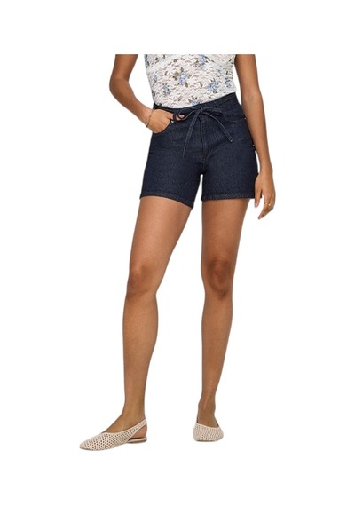 Only Onlgıanna Mw Belted Shorts Azg Dnm Noos Kadın Mavi Şort - 15340706