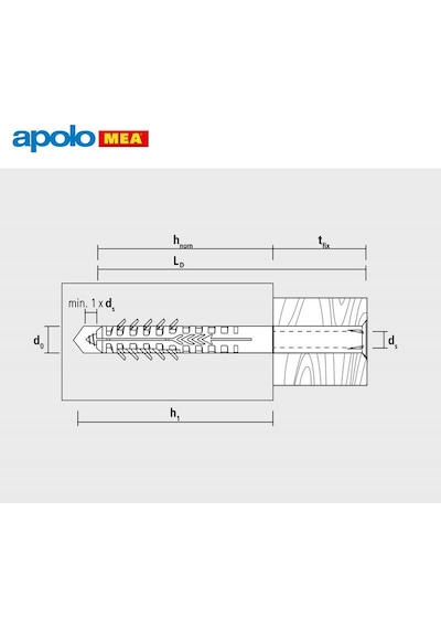 Mea Hbr Boşluklu Çerçeve Dübeli 10x115mm, 100 Adet