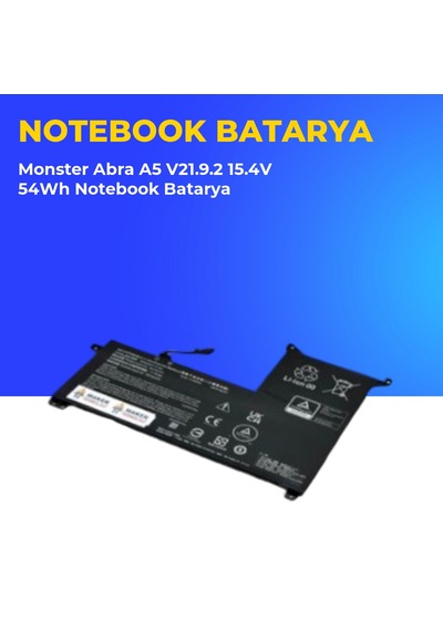 Monster Abra A5 V21.9.2 15.4v 54wh Notebook Batarya