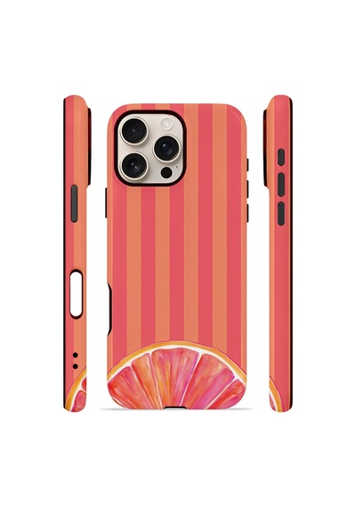 Apple iPhone Uyumlu 16 Pro Max Vorian Çift Katmanlı Kılıf Grapefruit Sunset