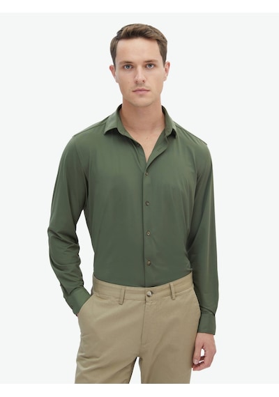 Kip Haki Regular Fit Casual Gömlek Haki