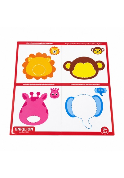 Oyun Hamuru Matı Hayvanlar 22x23x6cm Çok  Renkli
